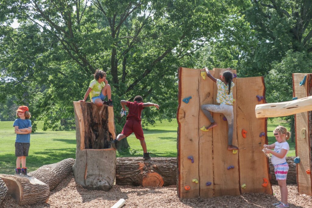 Shawnee Park gets a New Nature Play Space! Olmsted Parks Conservancy